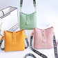 Crocodile Letter Tape Strap Crossbody Shoulder Bag