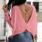 Beaded Strap Backless Twisted Top