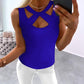 Hollow Out Criss Cross Tank Top