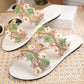Lace Floral Double Strap Summer Beach Slippers