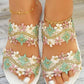 Lace Floral Double Strap Summer Beach Slippers