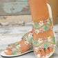 Lace Floral Double Strap Summer Beach Slippers