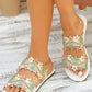 Lace Floral Double Strap Summer Beach Slippers