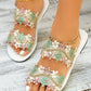 Lace Floral Double Strap Summer Beach Slippers