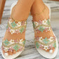 Lace Floral Double Strap Summer Beach Slippers
