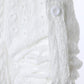 Eyelet Embroidery Roll Up Sleeve Open Front Coat