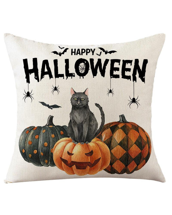 Halloween Letter Pumpkin Graphic Print Pillow Covers Home Decor Sofa Throw Pillow Case Cushion Covers