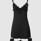 Spaghetti Strap Contrast Lace Nightdress