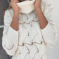 Hollow Out High Neck Long Sleeve Knit Sweater