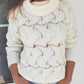 Hollow Out High Neck Long Sleeve Knit Sweater