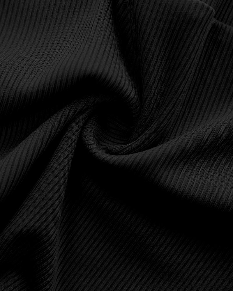 Deep V Neck Ruched Ribbed Bodysuit