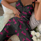 Barbie Letter Print Contrast Lace Cami Set