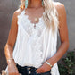 Eyelash Crochet Lace V Neck Cami Top