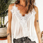 Eyelash Crochet Lace V Neck Cami Top