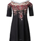 Tribal Print Cold Shoulder Casual Dress