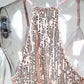Halter Backless Contrast Binding Sequins Top