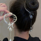 1pc Rhinestone Tulip Pearls Tassel Design Hair Clip
