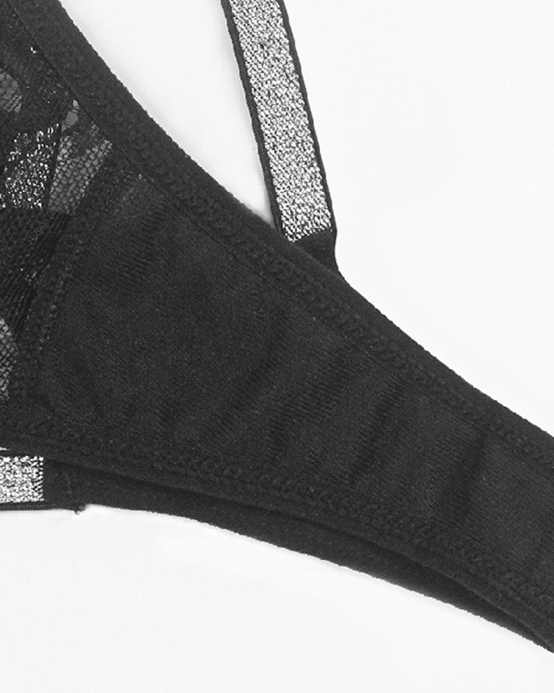 Crochet Lace Hollow Out Thong Panty