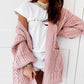 Long Sleeve Pocket Design Knit Cardigan