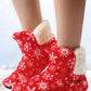 Christmas Snowflake Print Fluffy Indoor Boots