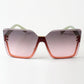 1Pair Vintage Large Trendy Rimless Shades Square Sunglasses