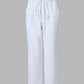 Pocket Detail Drawstring Casual Pants
