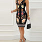 Floral Print Sleeveless Bodycon Dress