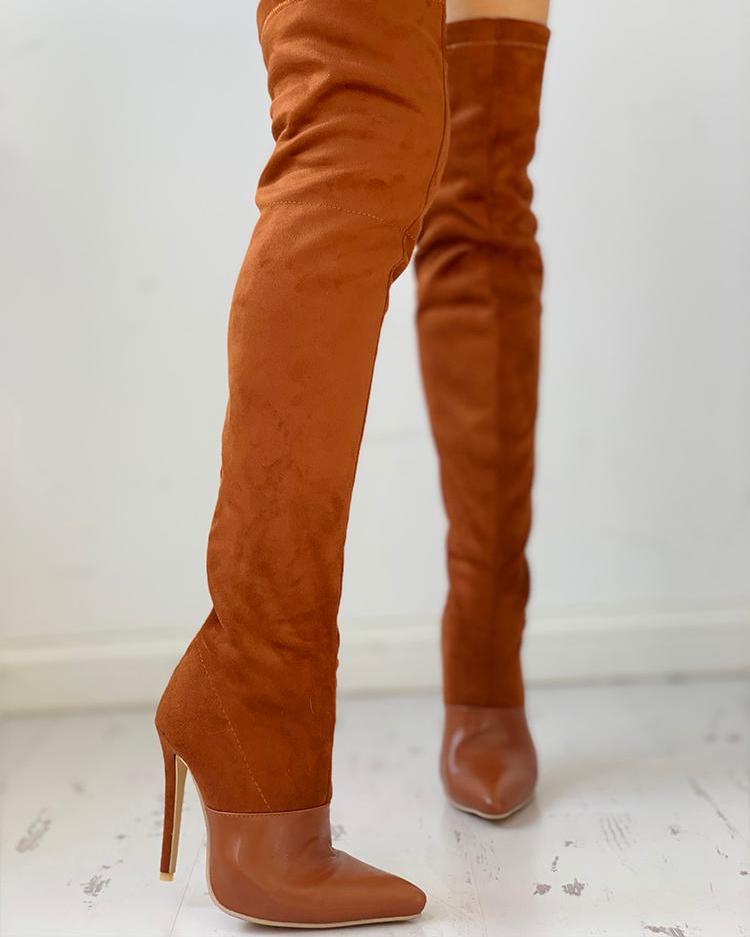 Pointed Toe Over The Knee Boots