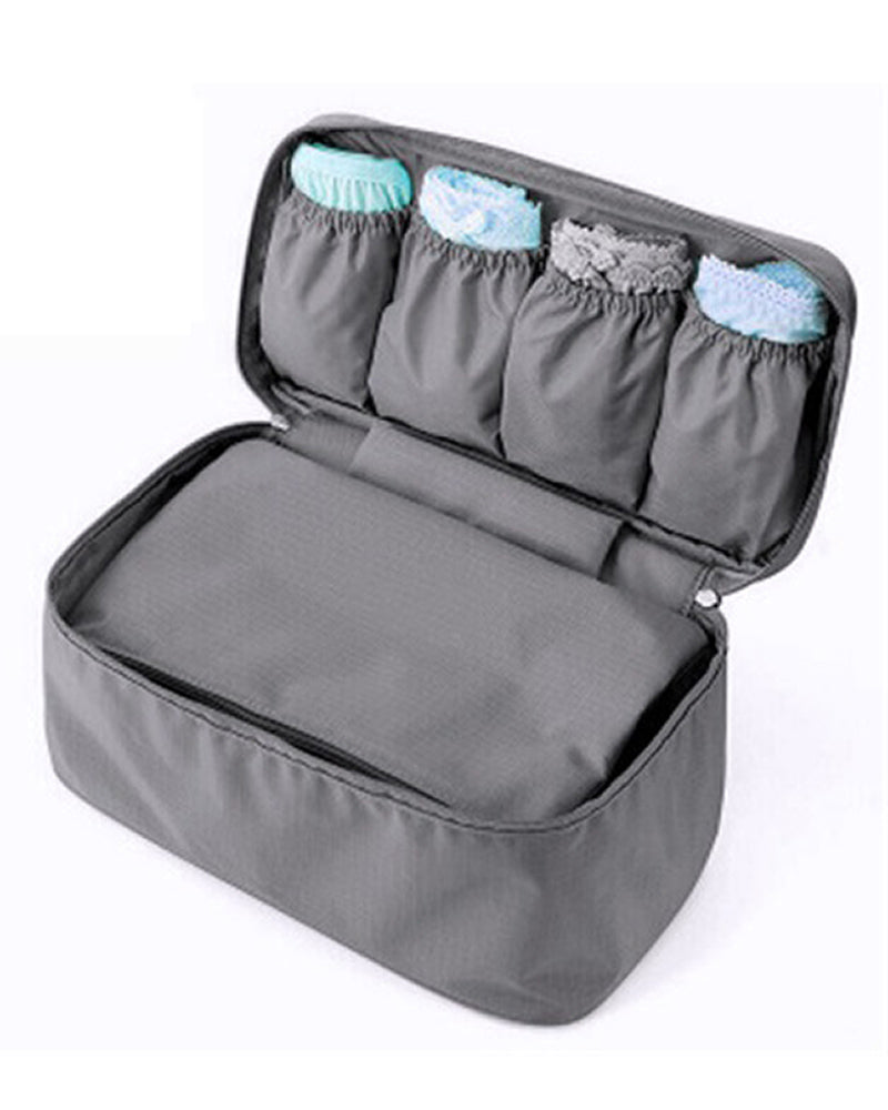Underwear Organizer Large Compartment Lightweight Double Layer Cosmetic Bag Bra Bag