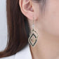 1Pair Rhombus Rhinestone Drop Earrings