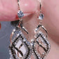 1Pair Rhombus Rhinestone Drop Earrings