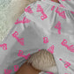 Barbie Letter Print Contrast Lace Cami Set