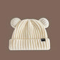 Cuffed Knit Winter Warm Beanie Hat With Bear Ears