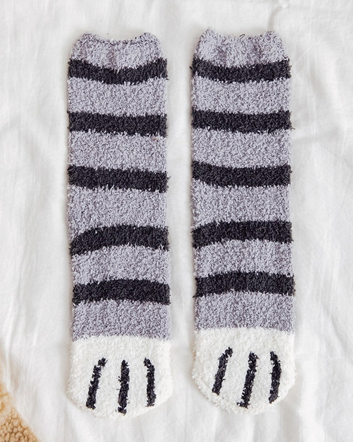 1Pair Christmas Animal Stripe Fuzzy Socks