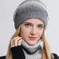 2PCS Ombre Winter Knitted Warm Fleece Lined Beanie Scarf Set