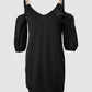 Chain Decor Cold Shoulder Casual Dress