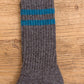 1Pair Striped Lined Winter Thermal Crew Socks