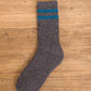 1Pair Striped Lined Winter Thermal Crew Socks