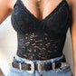 Spaghetti Strap Crochet Lace Cami Top