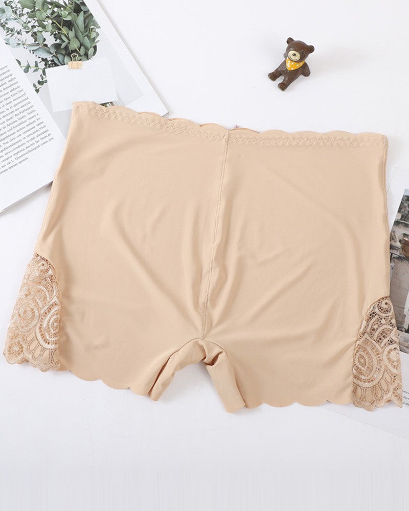 Lace Patch Seamless Boy Shorts Panty