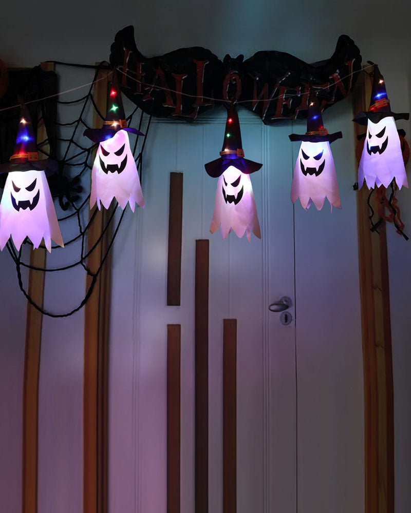 1pc Halloween LED String Light Halloween Decor Light Steady/Flickering Modes Spooky Halloween Garden Yard Outside Decoration