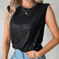 O neck Allover Sequin Top