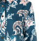 Paisley Pattern Print Long Sleeve Button Down Shirt