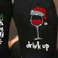 1Pair Christmas Wine Glass Letter Print Socks