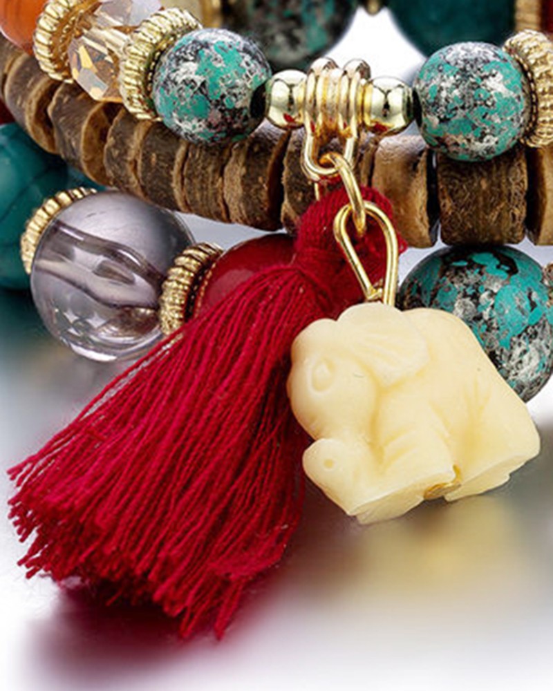 1pcs Bohemian Turquoise Beaded Multi layer Bracelet