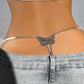Butterfly Pattern Chain Decor Thong Panty