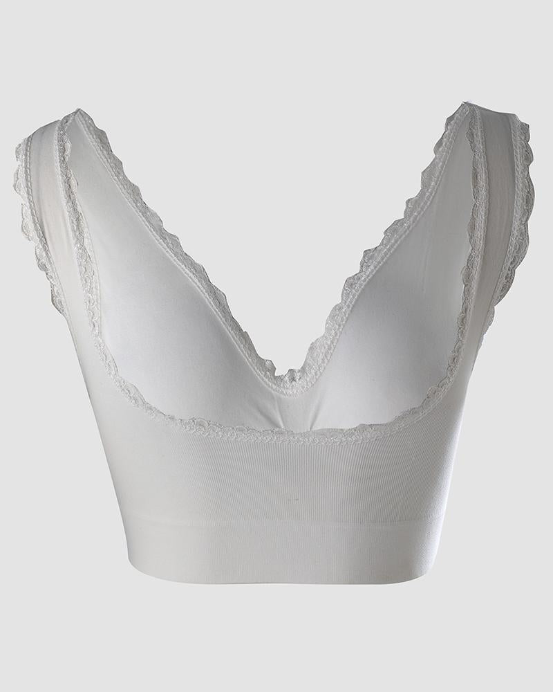 Seamless Lift Bra With Front Cross Side Buckle