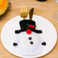3pcs Christmas Decorations Gnome Snowman Elk Santa Silverware Holders Party Supplies Set
