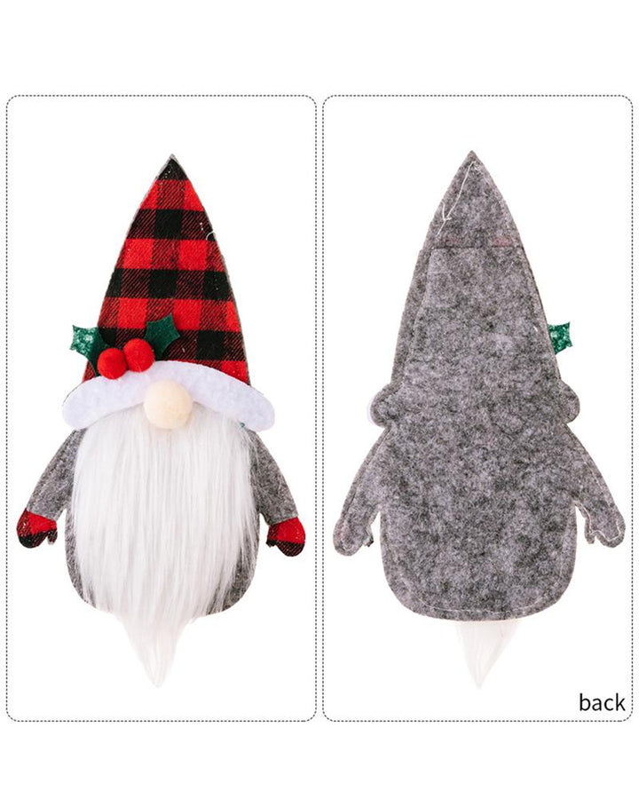 3pcs Christmas Decorations Gnome Snowman Elk Santa Silverware Holders Party Supplies Set