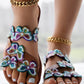 Sequin Butterfly Embroidery Slippers Summer Sandals